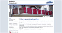 Desktop Screenshot of metallbau-winter.de