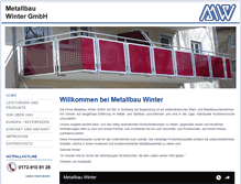 Tablet Screenshot of metallbau-winter.de